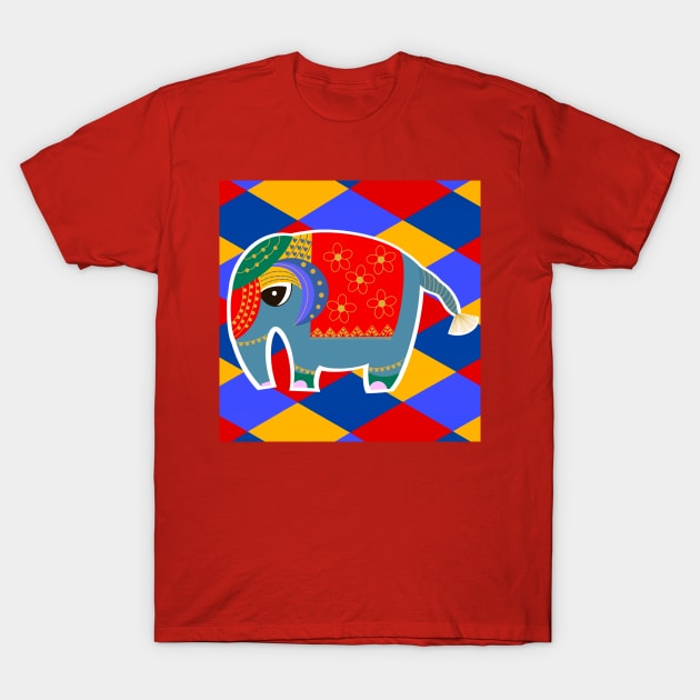 Colorful Elephant T-Shirt by EV Visuals